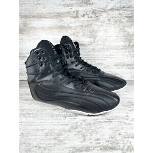 Women’s Ryderwear D-Mak Black Leather Lifting/Bodybuilding Shoes Sz 8.5